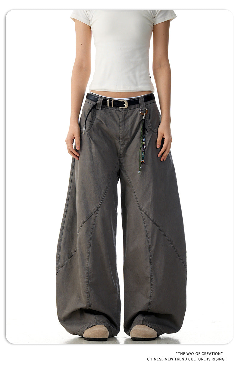 11KN Retro Scimitar Wide-leg Cargo Pants