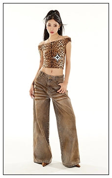Zero Retro Wash Straight Low Waist Jeans