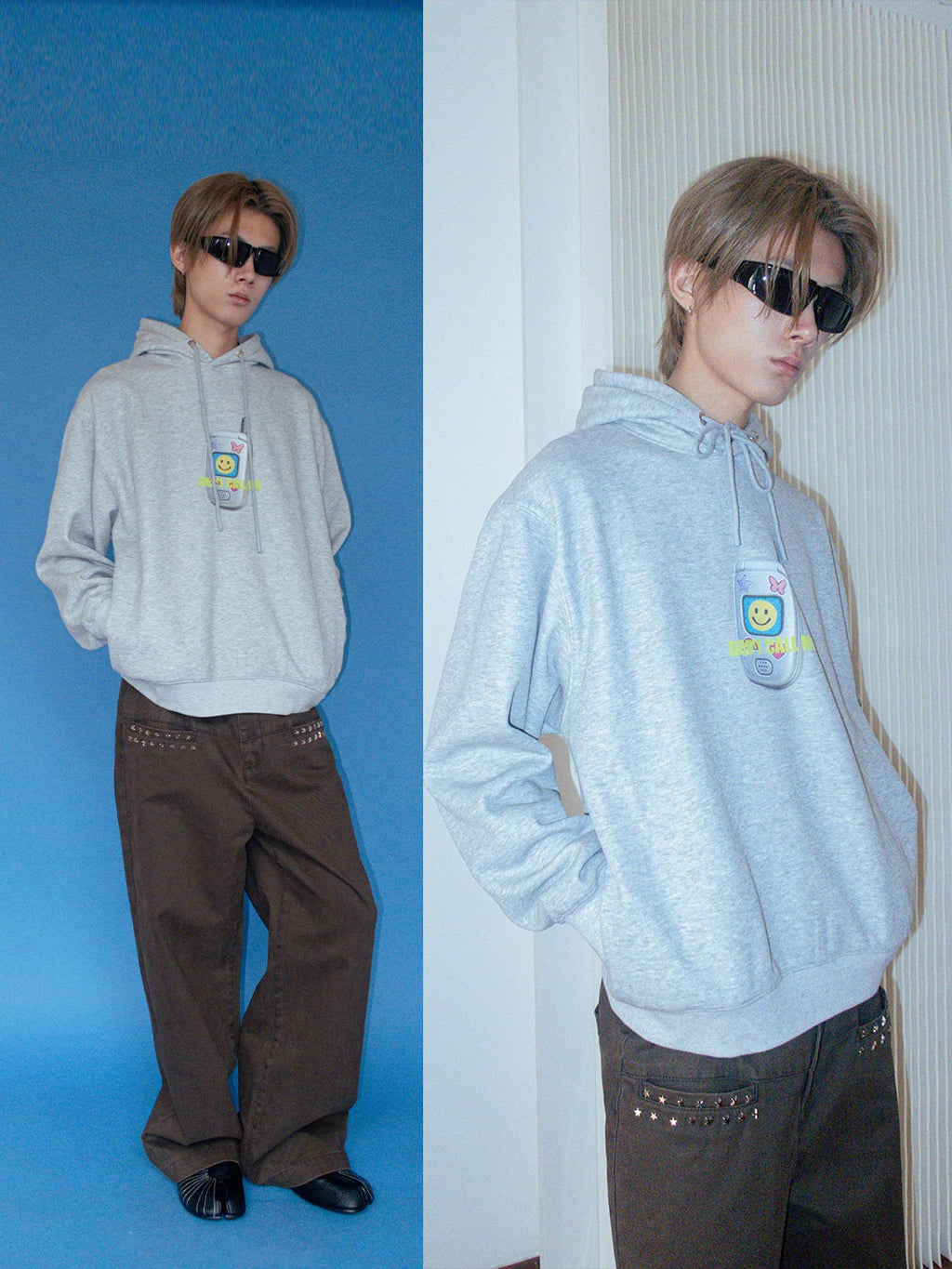 FUNKYFUN Glue-free Fun-printed Fleece Sweater