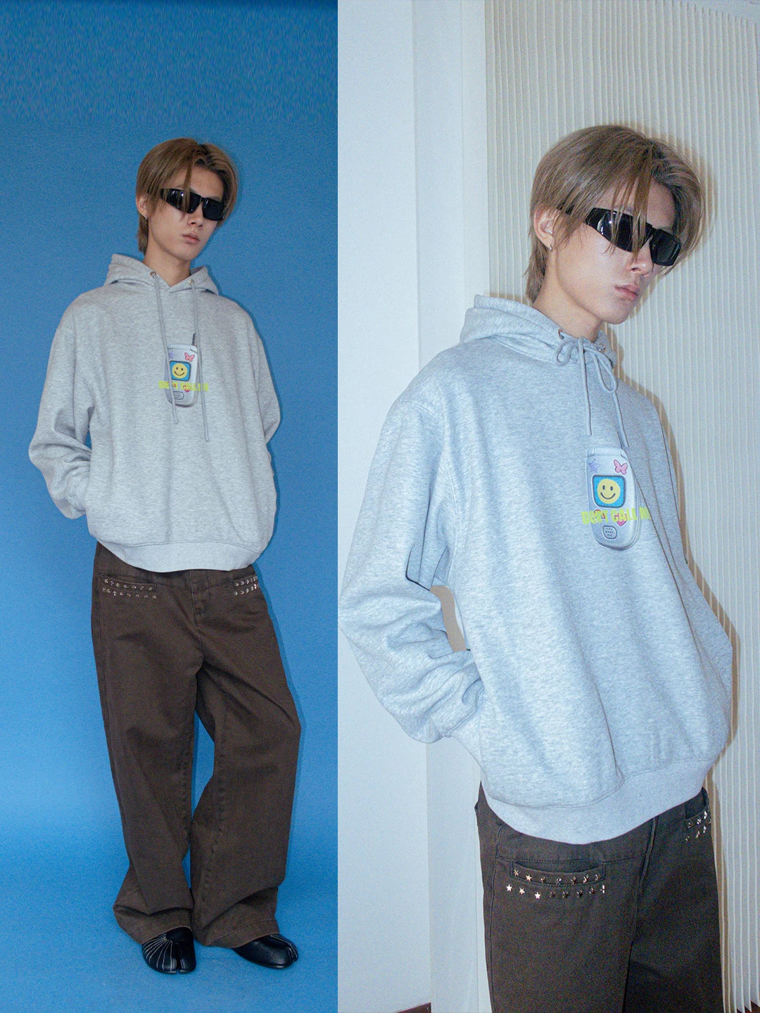 FUNKYFUN Glue-free Fun-printed Fleece Sweater