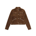 CHANYOOU Vintage Suede Stand-up Jacket