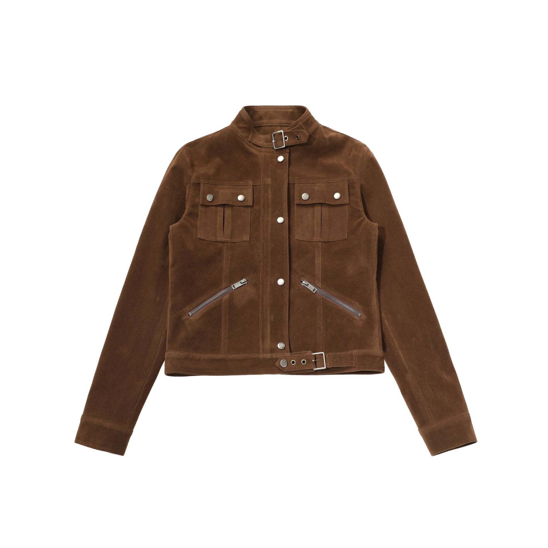 CHANYOOU Vintage Suede Stand-up Jacket