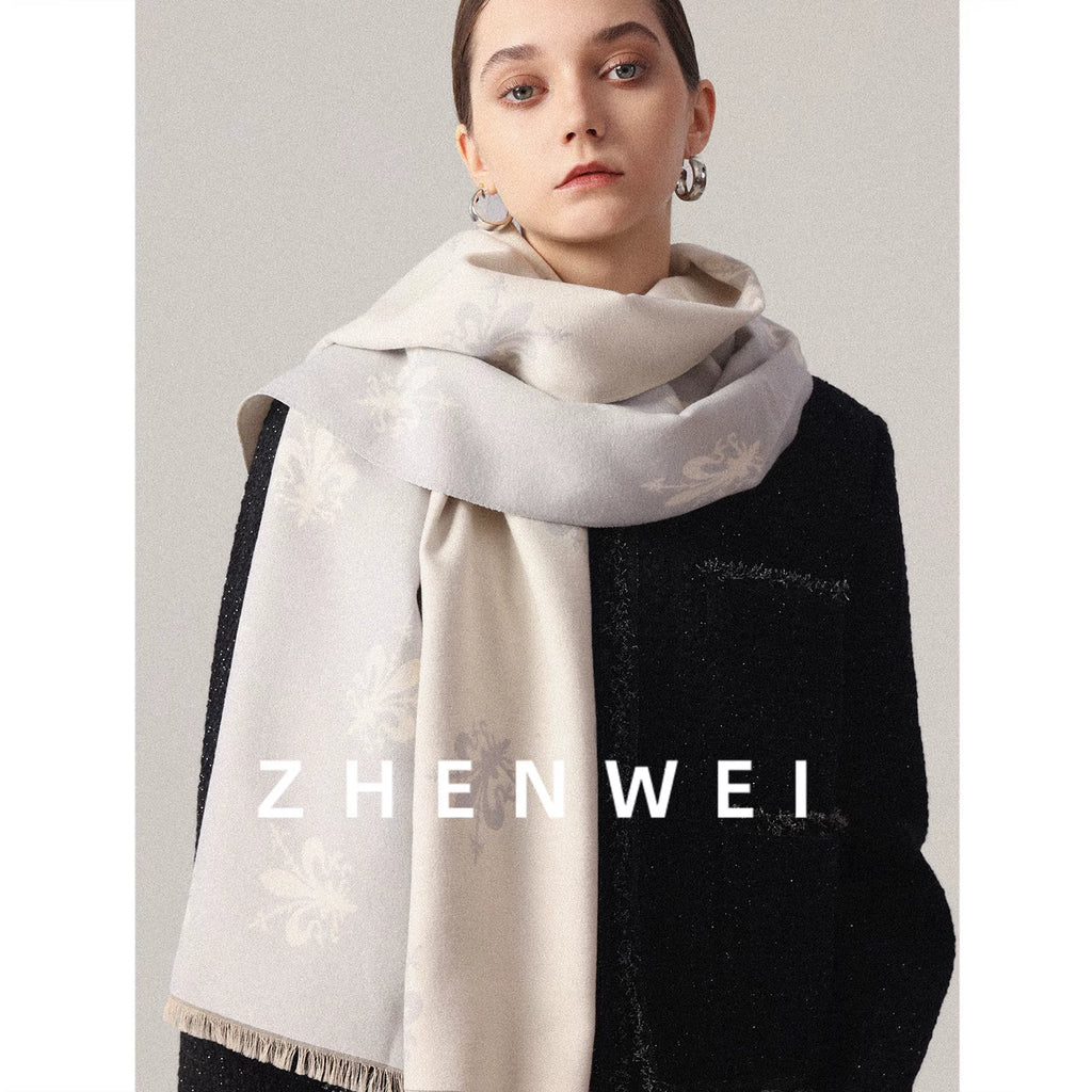 ZHENWEI Florence Iris Plus Wide Shawl Scarf