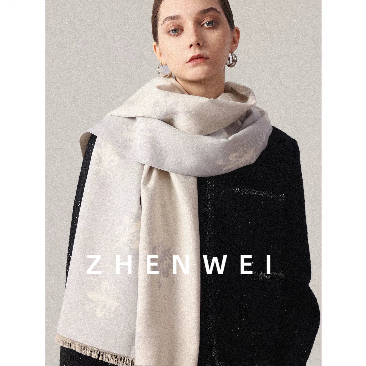 ZHENWEI Florence Iris Plus Wide Shawl Scarf