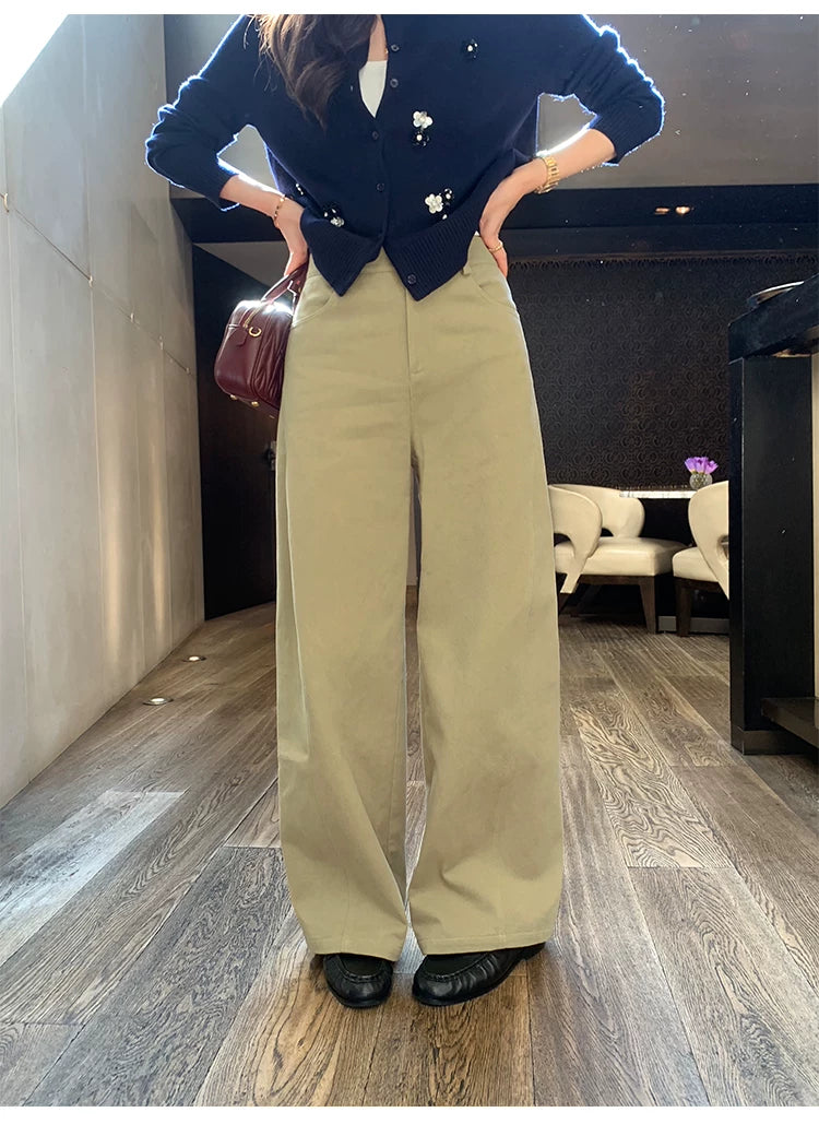 Pusumede High Waist Wide Leg Pants