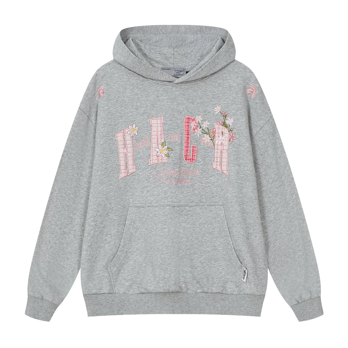 HACR Loose-embroidered Hooded Sweater