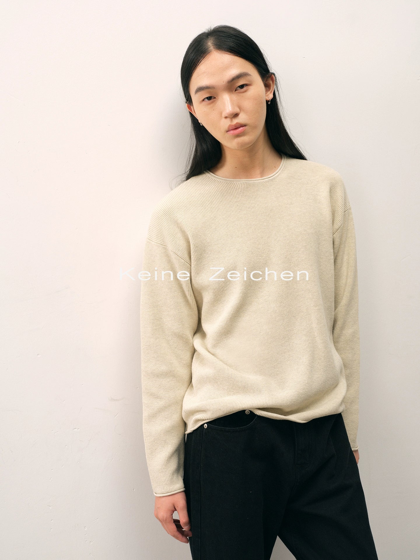 NO LOGO Lazy and Sagging Knitted Sweater