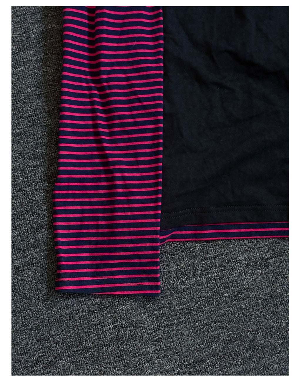 PAIKI Headphones Skull Striped Splicing Long-sleeved Sweater