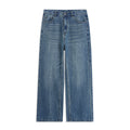 DIMC Water Pattern Tie Flower Washed Jeans