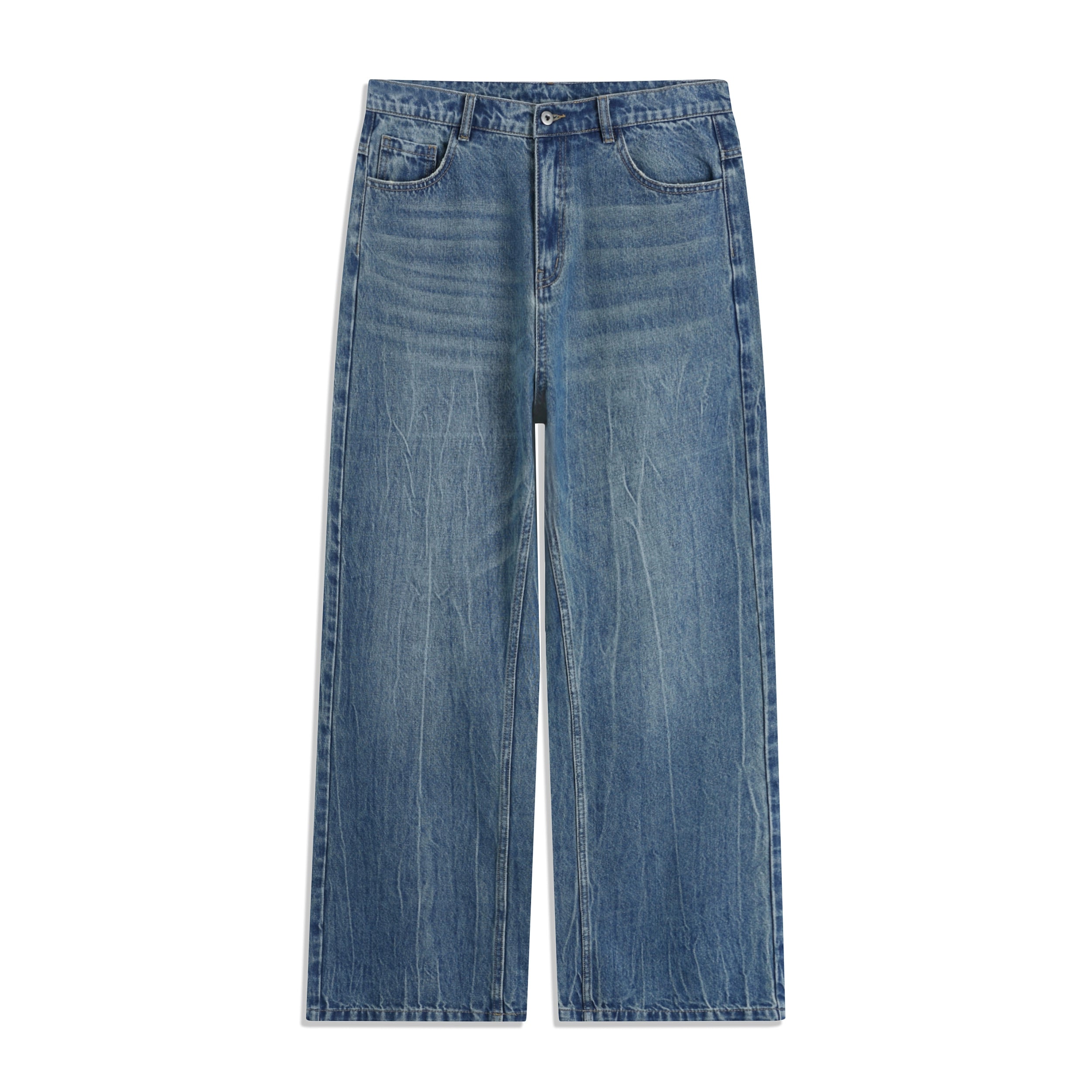 DIMC Water Pattern Tie Flower Washed Jeans