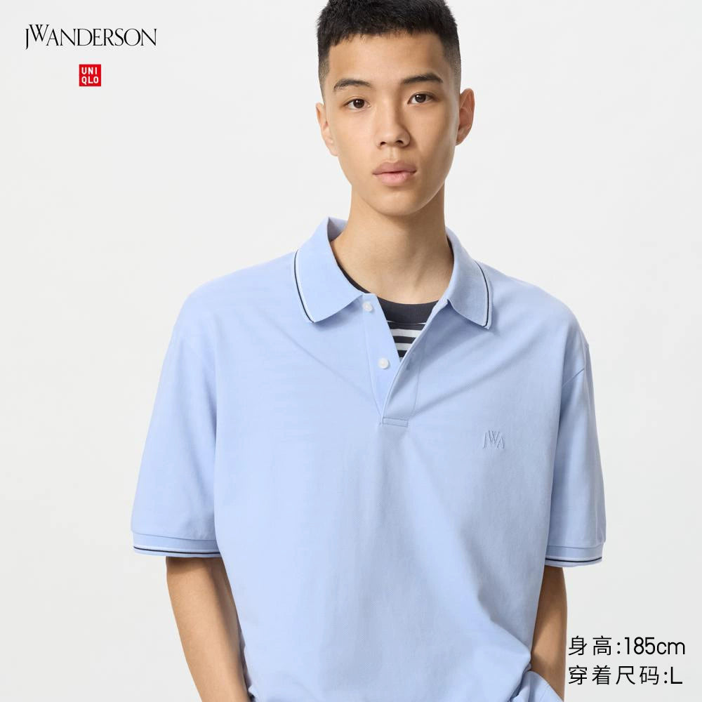 Uniqlo x JW men's and women's fast-drying POLO shirt short-sleeved striped trim T-shirt 25 new 476227