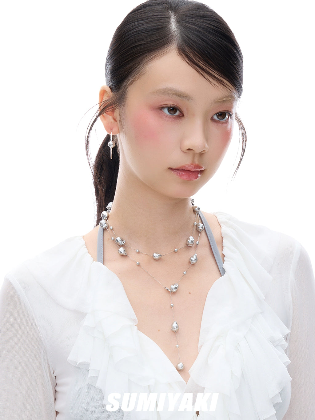 SUMIYAKI Pearl Clavicle Y Necklace