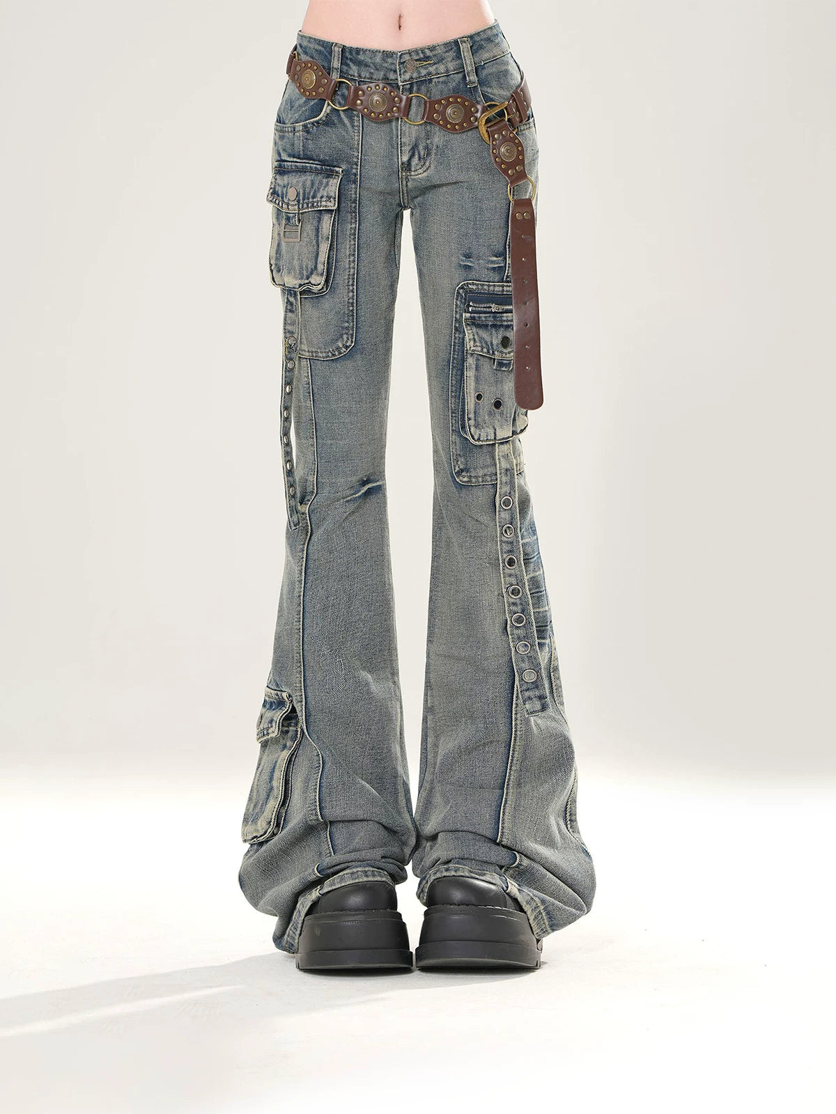 KellyKitty Slim Skinny Flared Jeans
