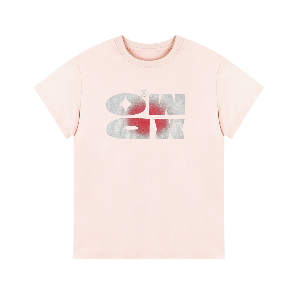 OWOX Letter Logo Smudge Casual Short Tee