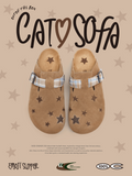 Cat & Sofa Versatile Star Half-pedal Slippers