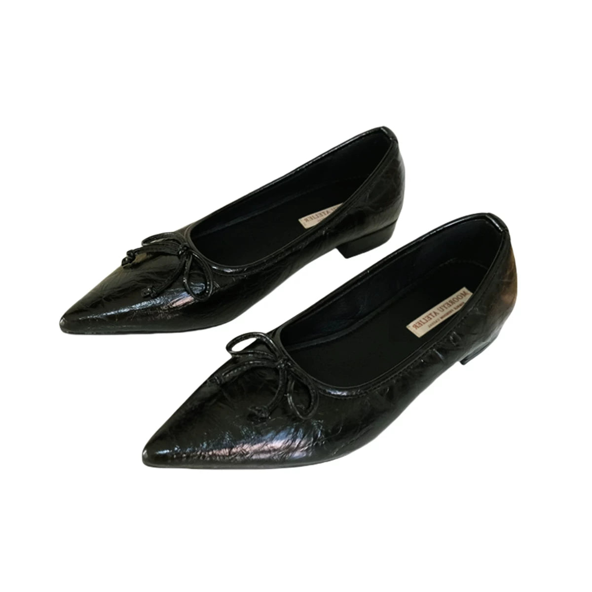 Mooreyu Pointed Head Temperament Bow Flats