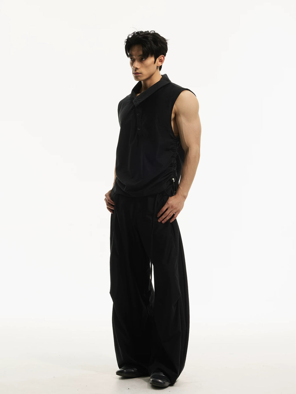 DAY NY Casual Pleated Waist Vest