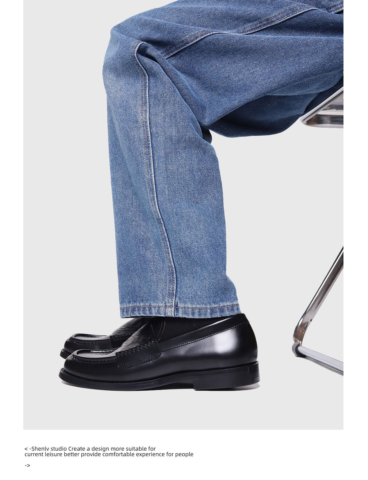 SHENLV STUDIO Vampire embossed cowhide loafers