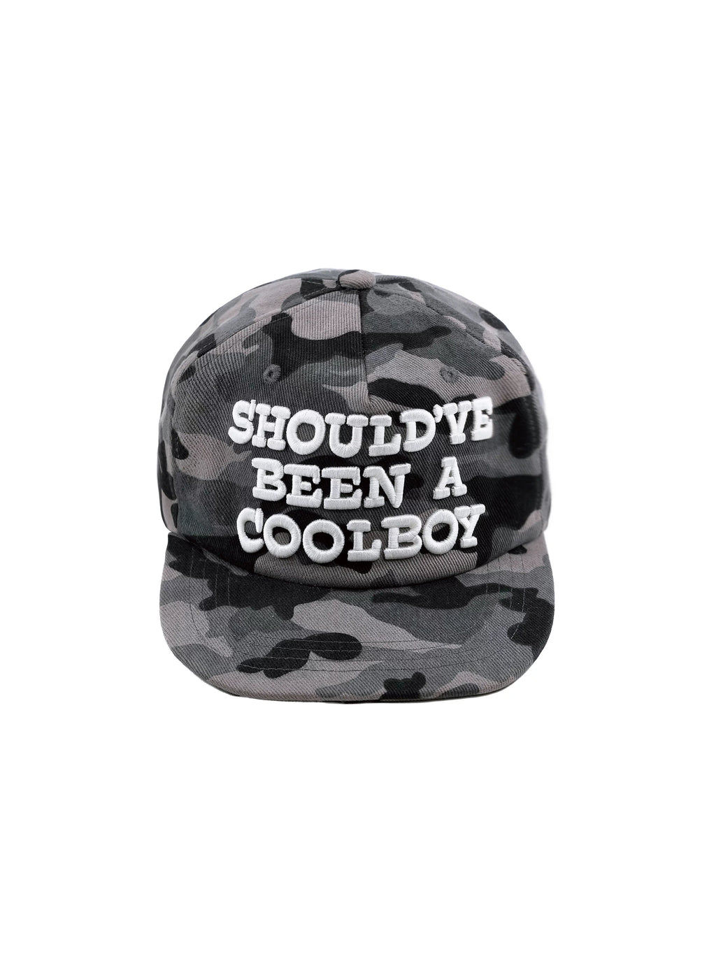 LIBERAFIT Tagline Embroidery Camouflage Leopard Print Baseball Cap