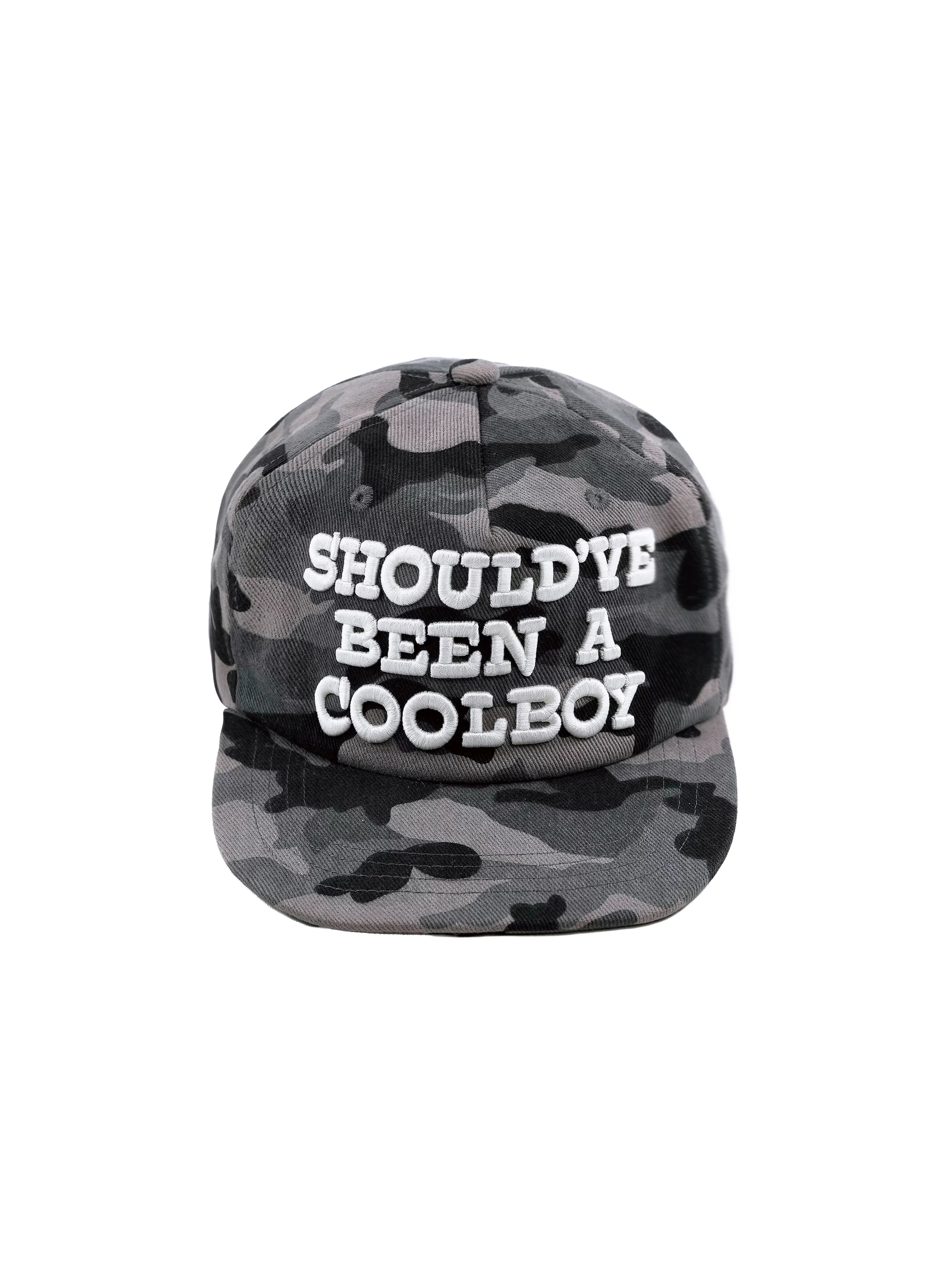 LIBERAFIT Tagline Embroidery Camouflage Leopard Print Baseball Cap