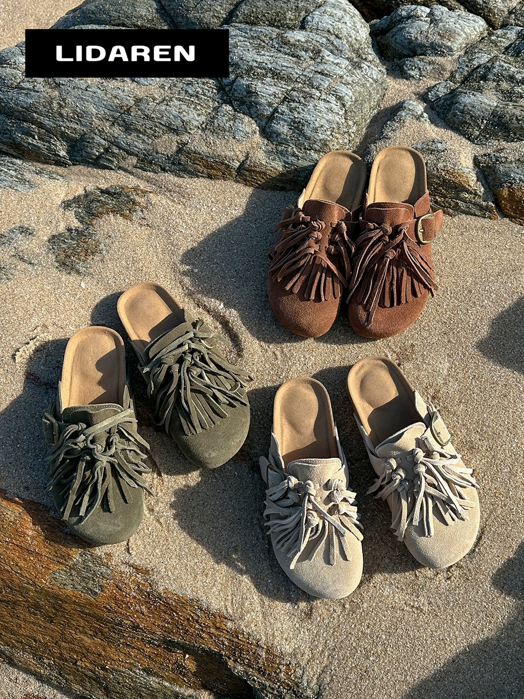 Lidaren Produced Versatile Retro Casual Thick Bottom Baotou Slippers