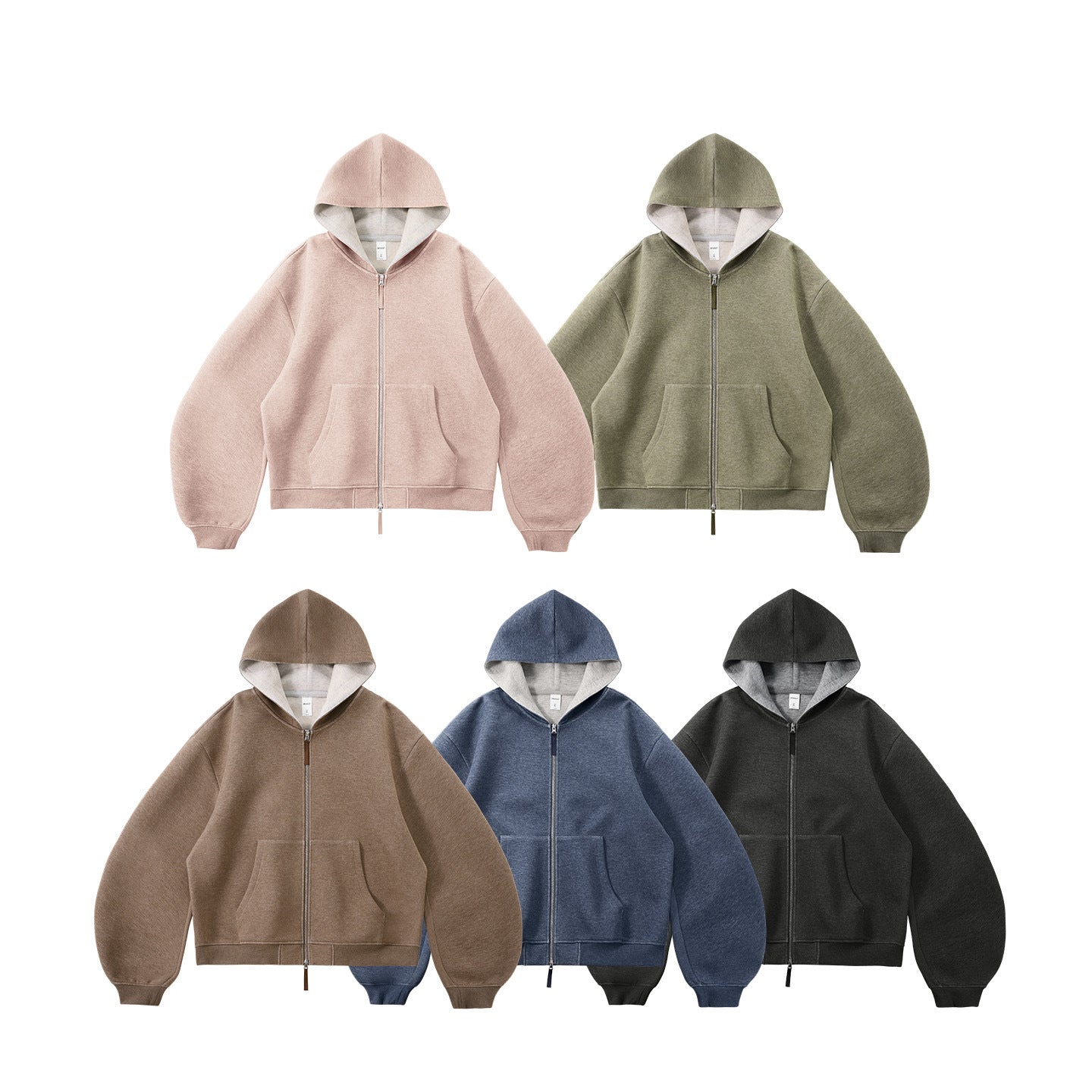 Inflation Contrast Ins Short Hooded Sweater