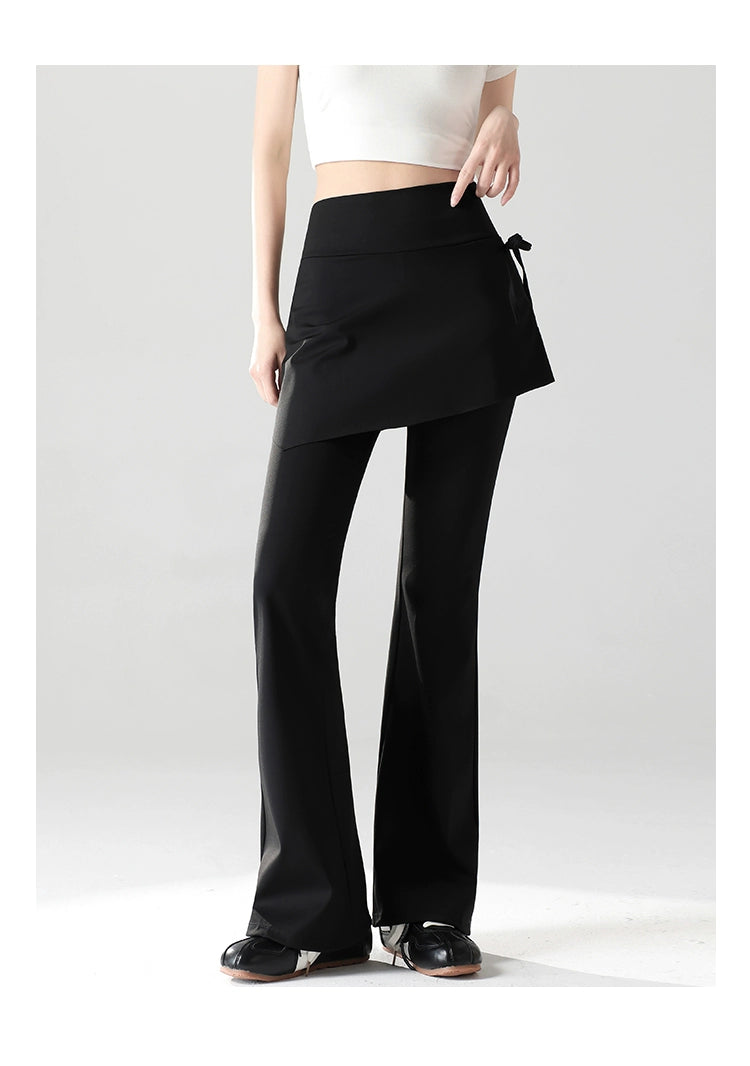 UNIFREE Fake Two-piece Casual Stretch Pants