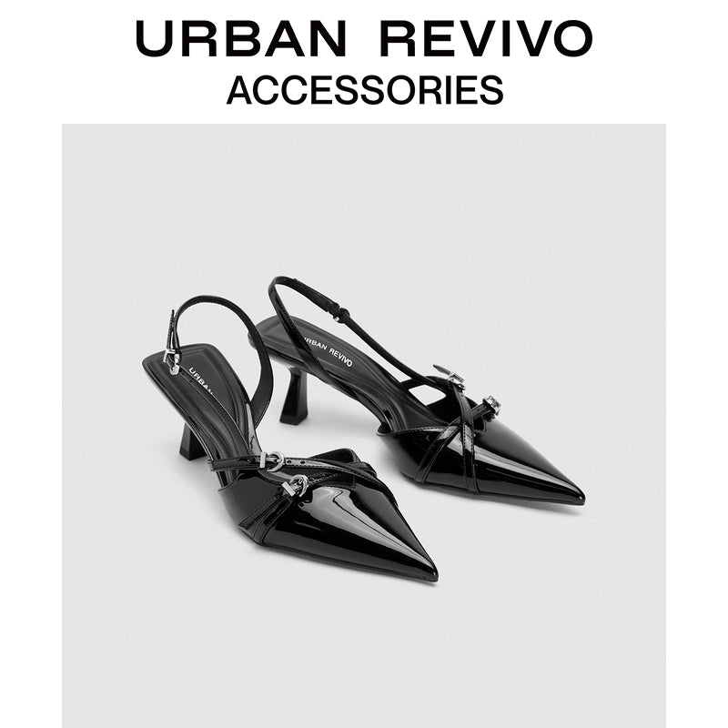 URBAN REVIVO Kitten and Pointed Empty Shoes