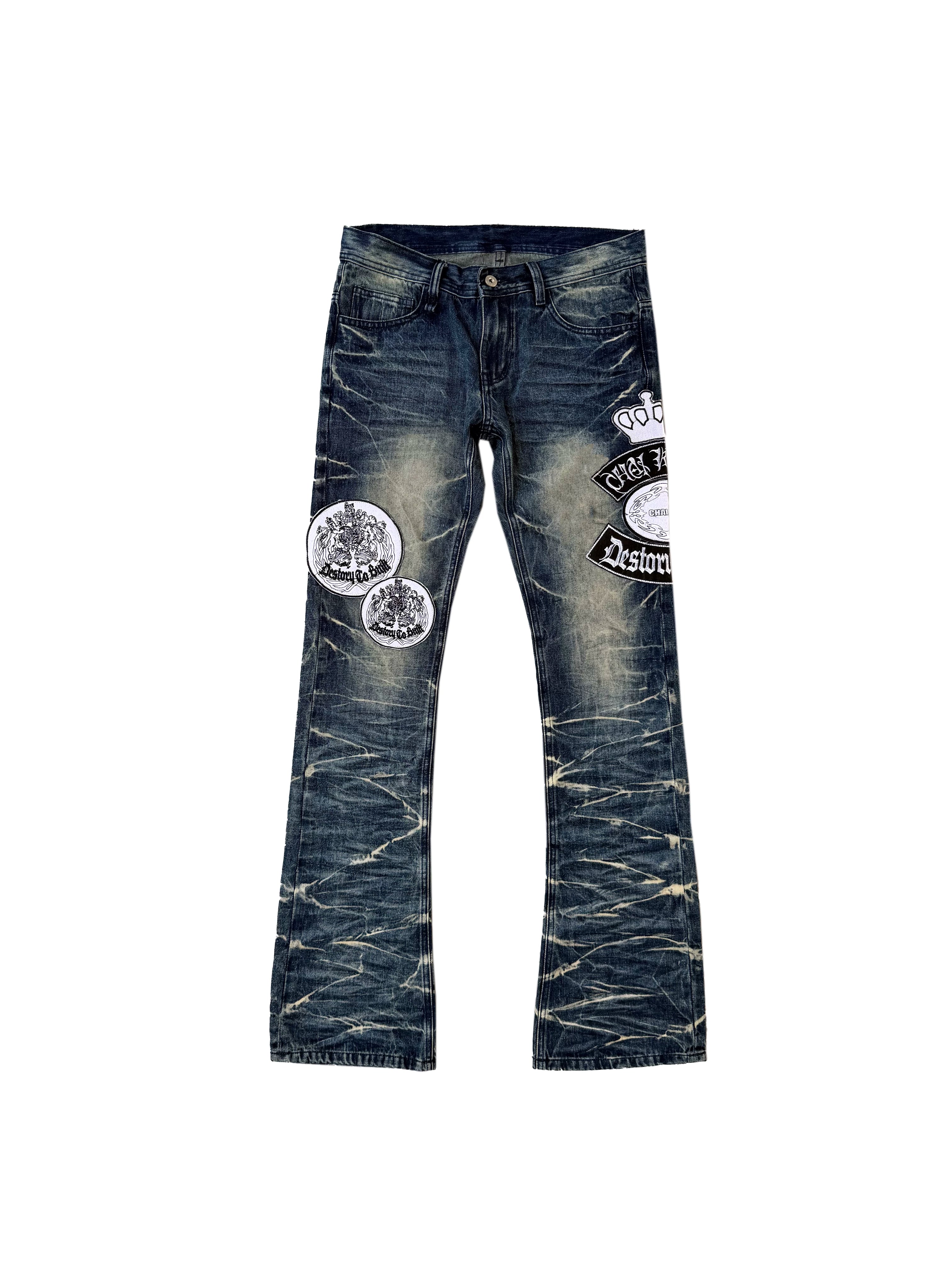 CHAI Pleated Slim-fit Jeans