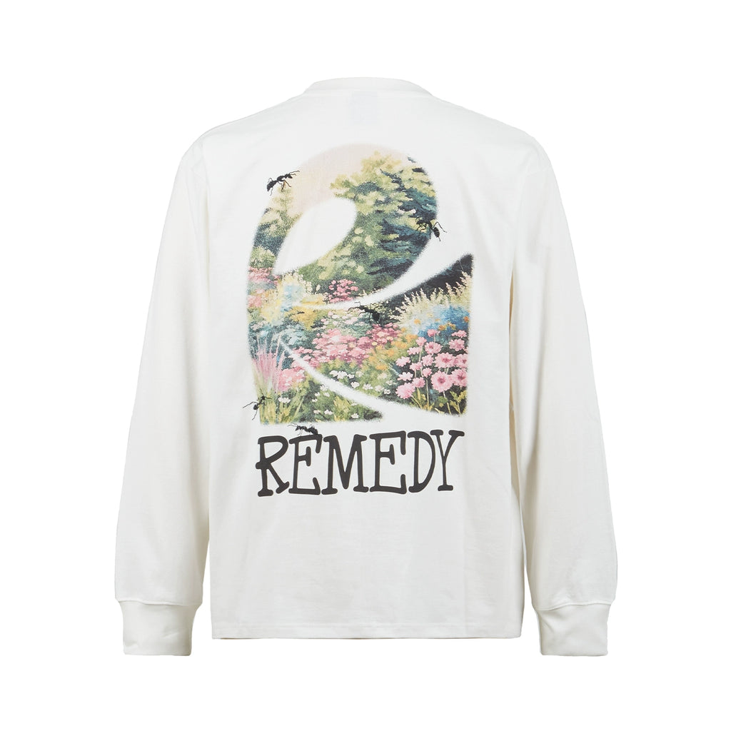Remedy Flower Sea Insect Embroidery Loose Casual Long Sleeve