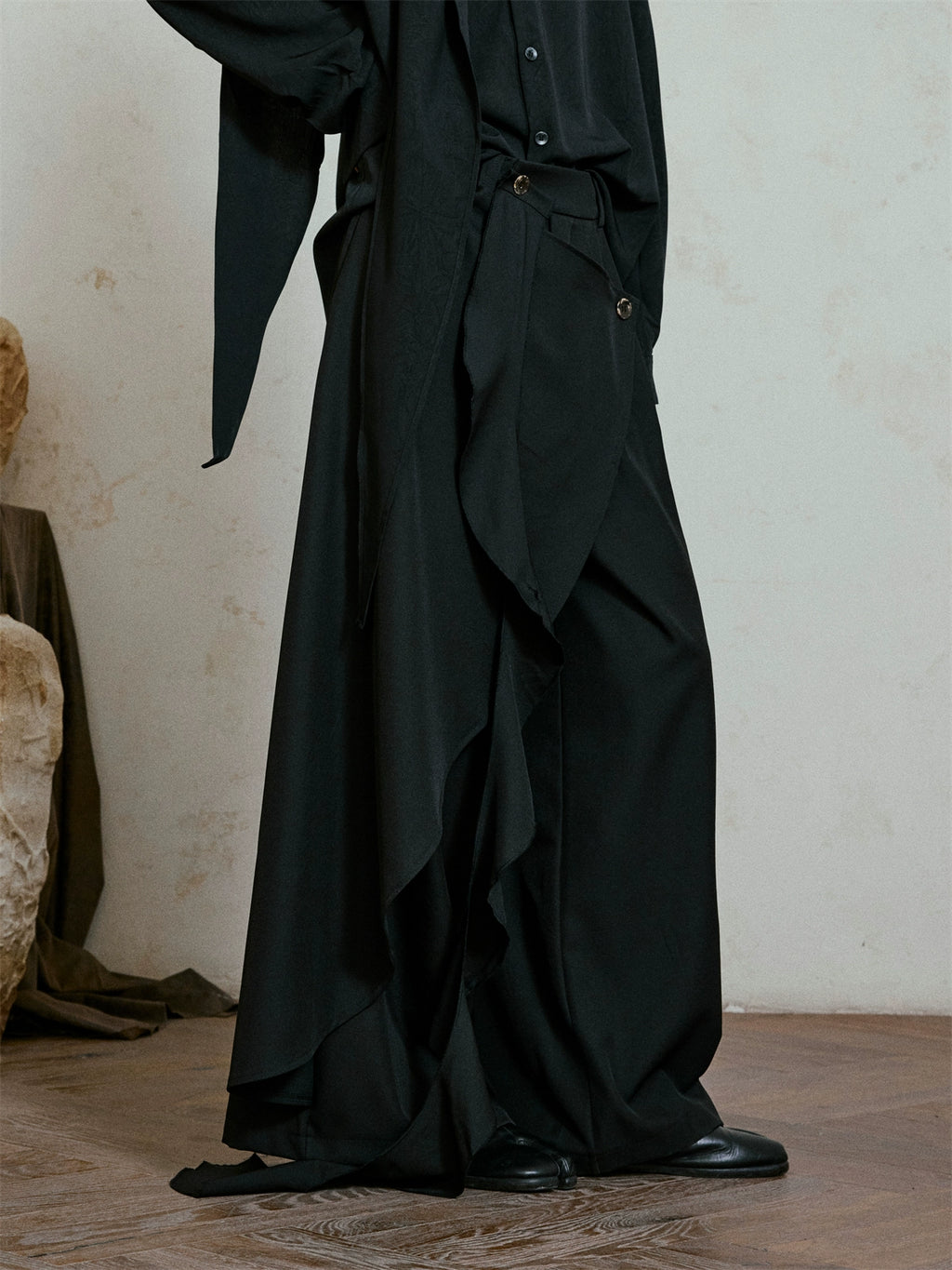 SUNYVONNE Irregular Fashion Streamer Slacks