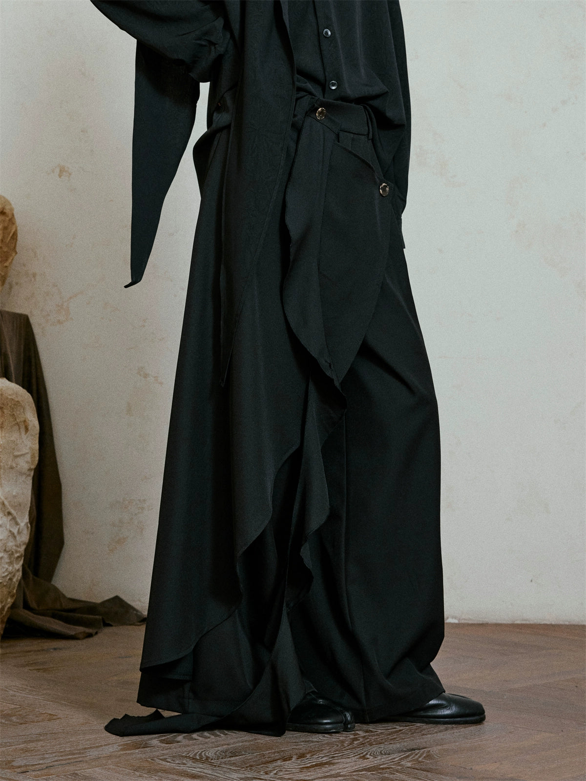 SUNYVONNE Irregular Fashion Streamer Slacks