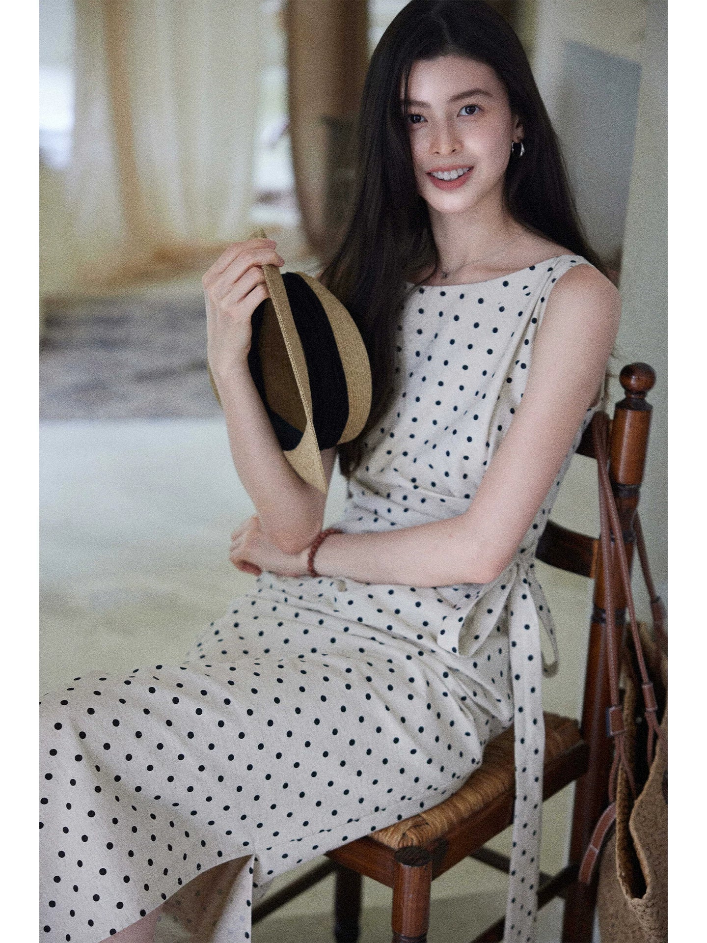 TYANG High-end Temperament Polka Dot Dress