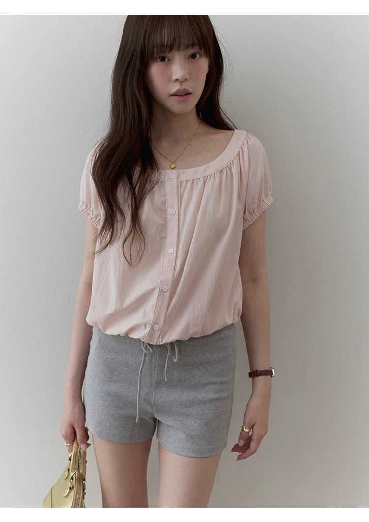 VOOE Elastic Waist Simple Versatile Shorts