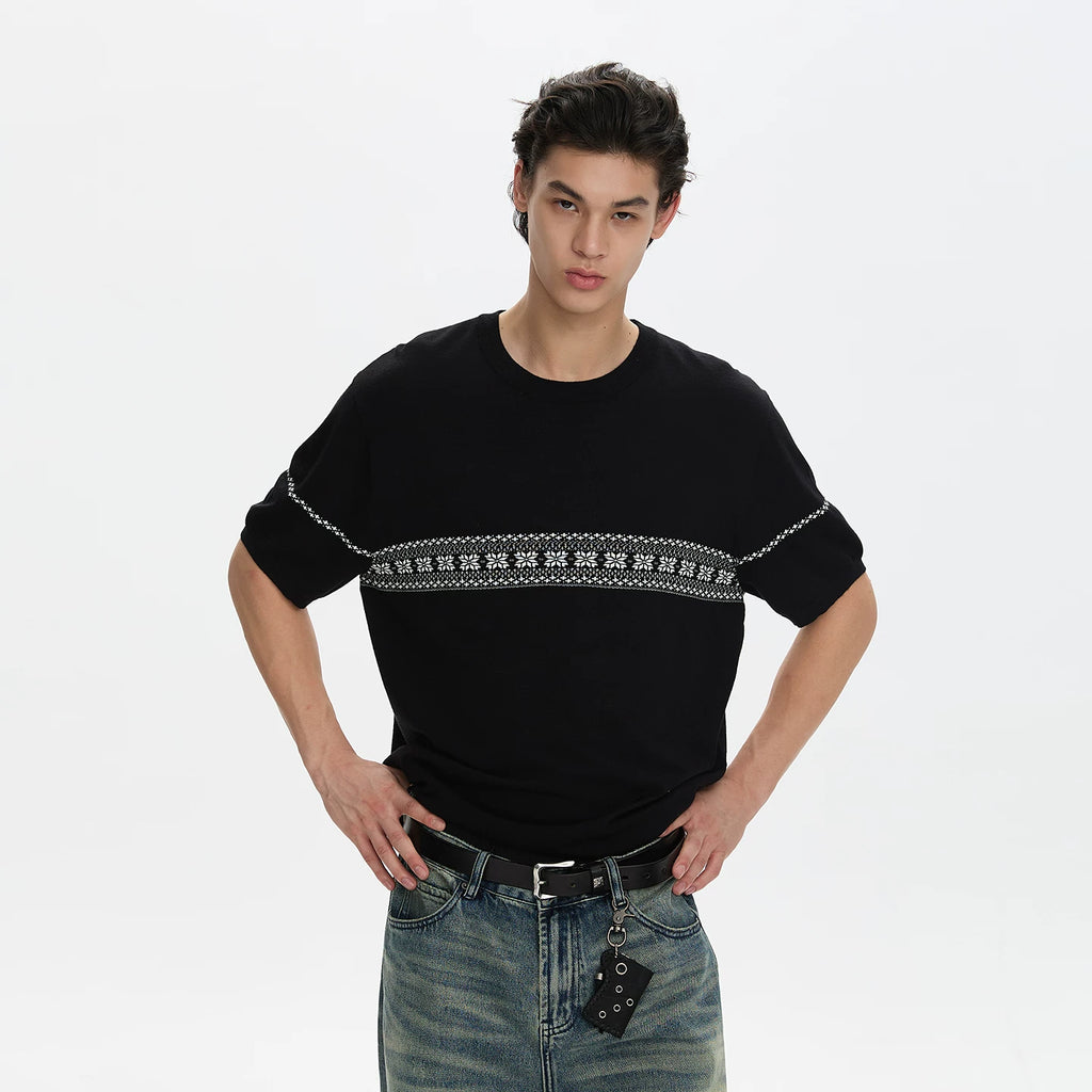 A PUEE Retro Loose and Versatile Knitted Tee