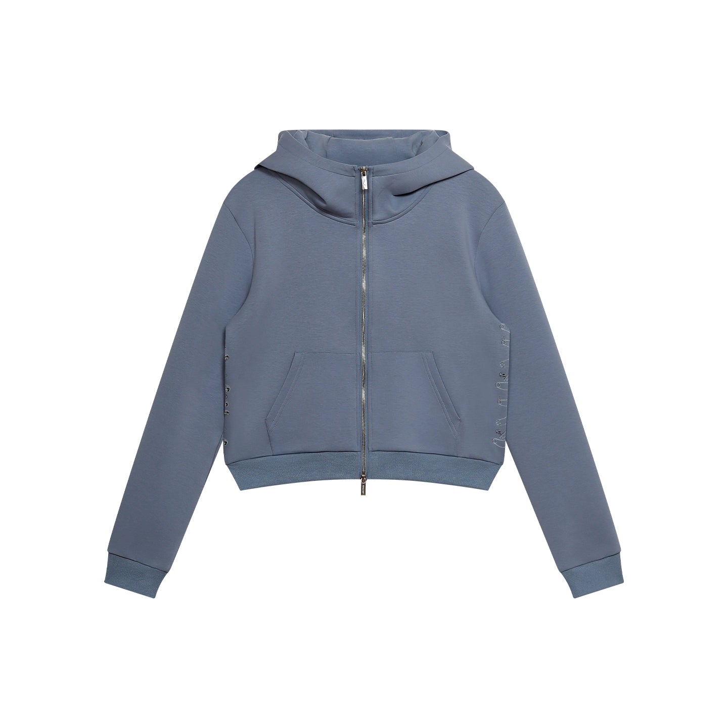 FUNKYFUN Short Stand-up Collar Devil Horn Hooded Cardigan Sweater