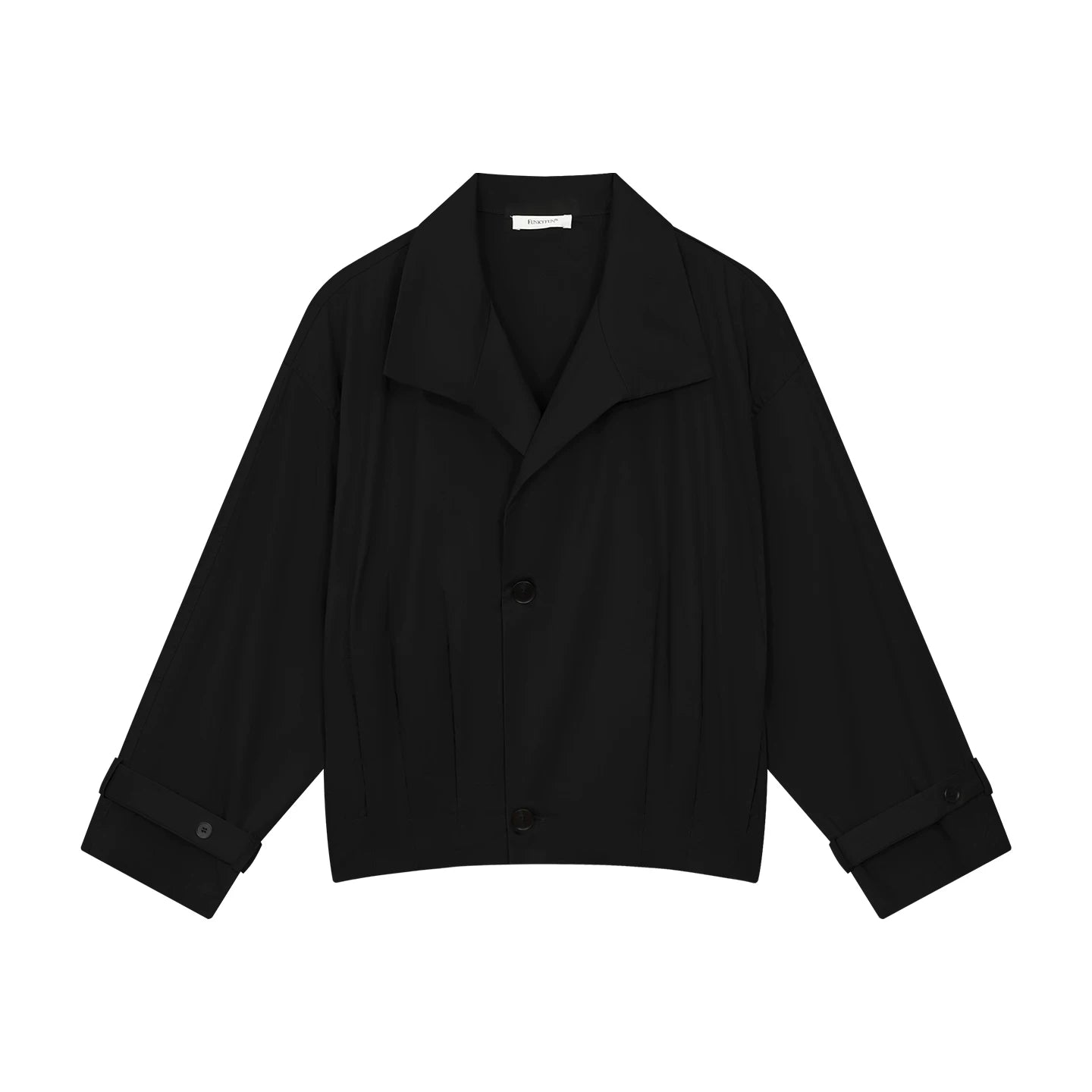 FUNKYFUN Vintage Lapel Waist Pleated Jacket