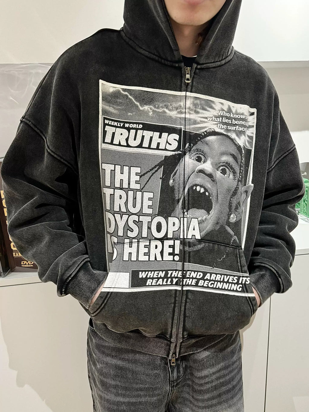 DKNT Fleece Washed Old Heavy Hoodie