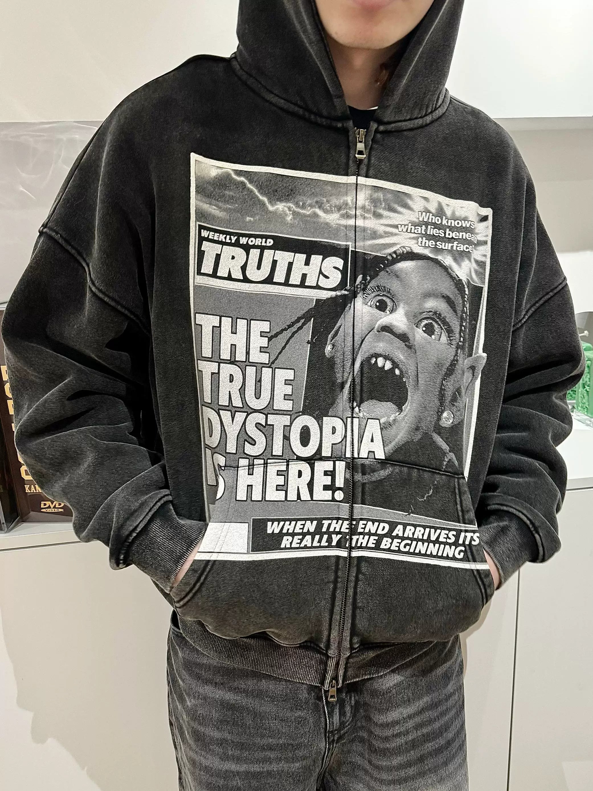 DKNT Fleece Washed Old Heavy Hoodie