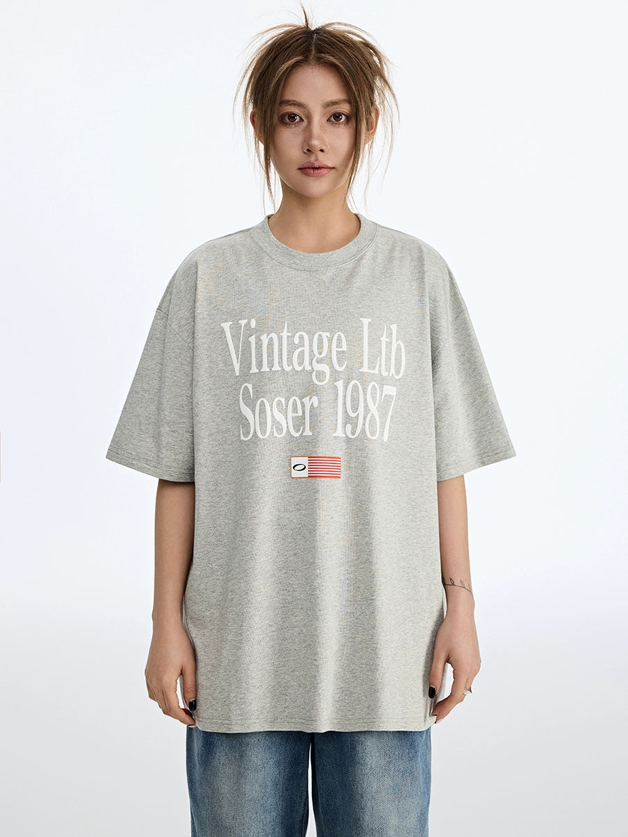 SOSER Tide Brand Letter Printed Tee