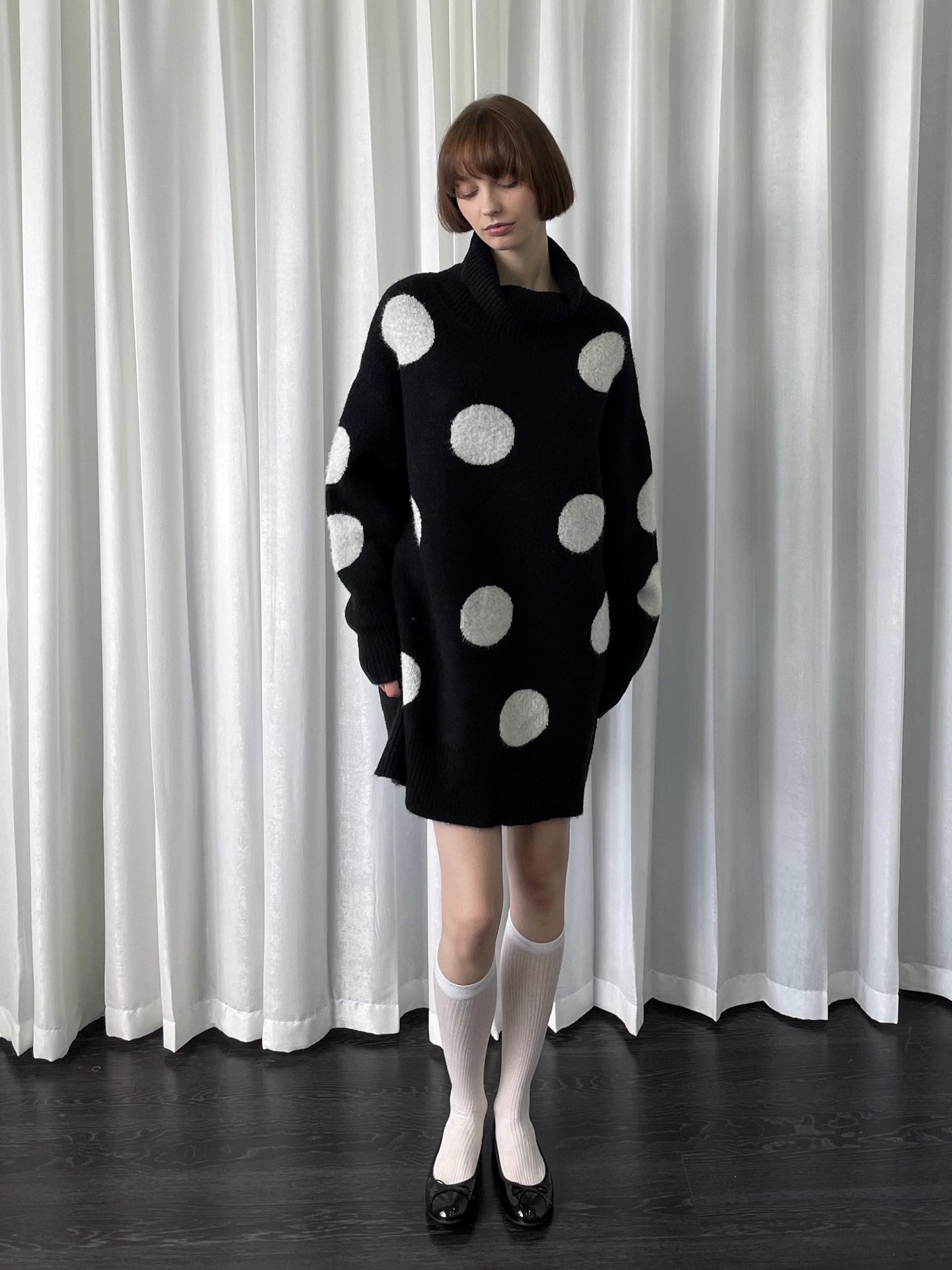 Loosesmell Polka Dot Long Sweater