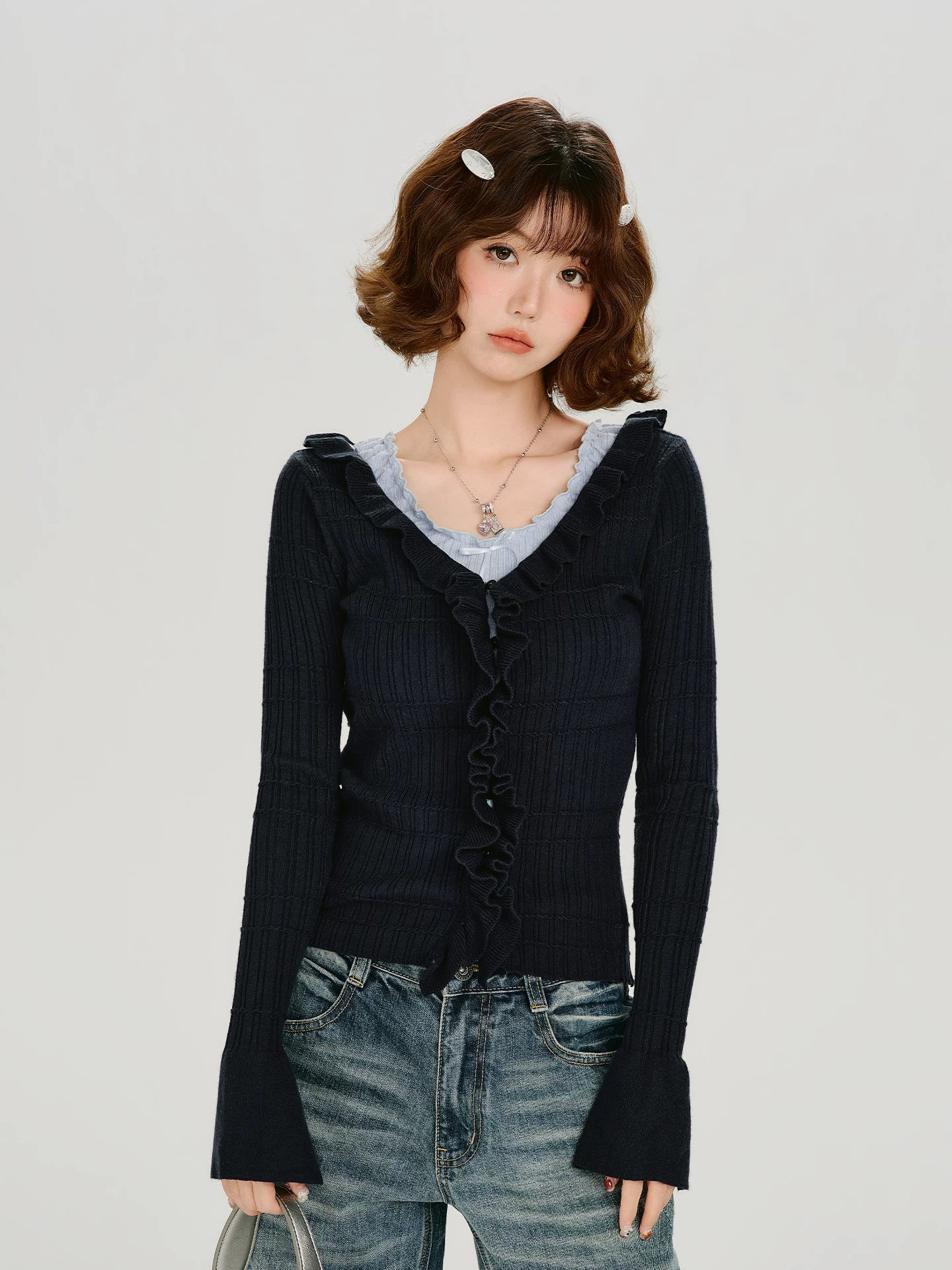 Girlyhalo Slim Fit Fungus Lace Vest