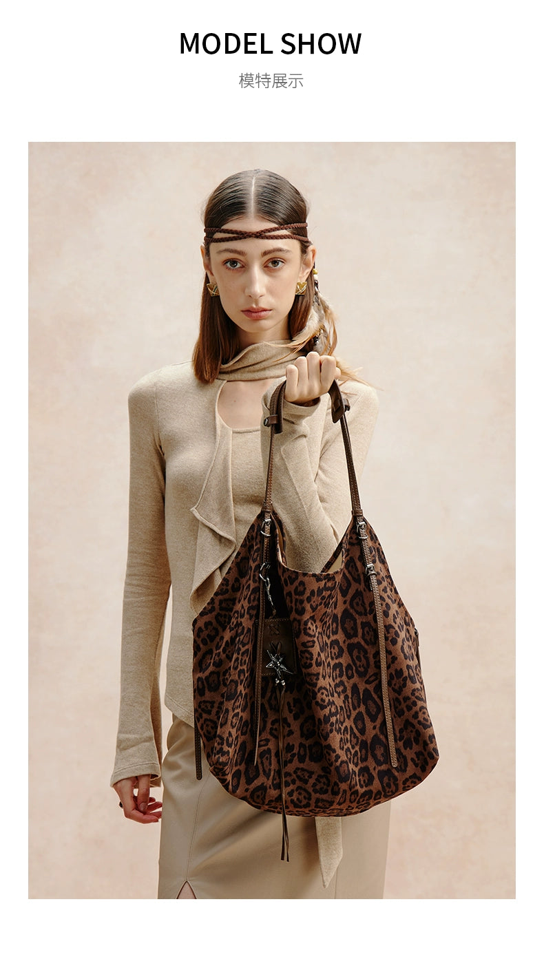 JACD Slack Leopard Print Tote Bag