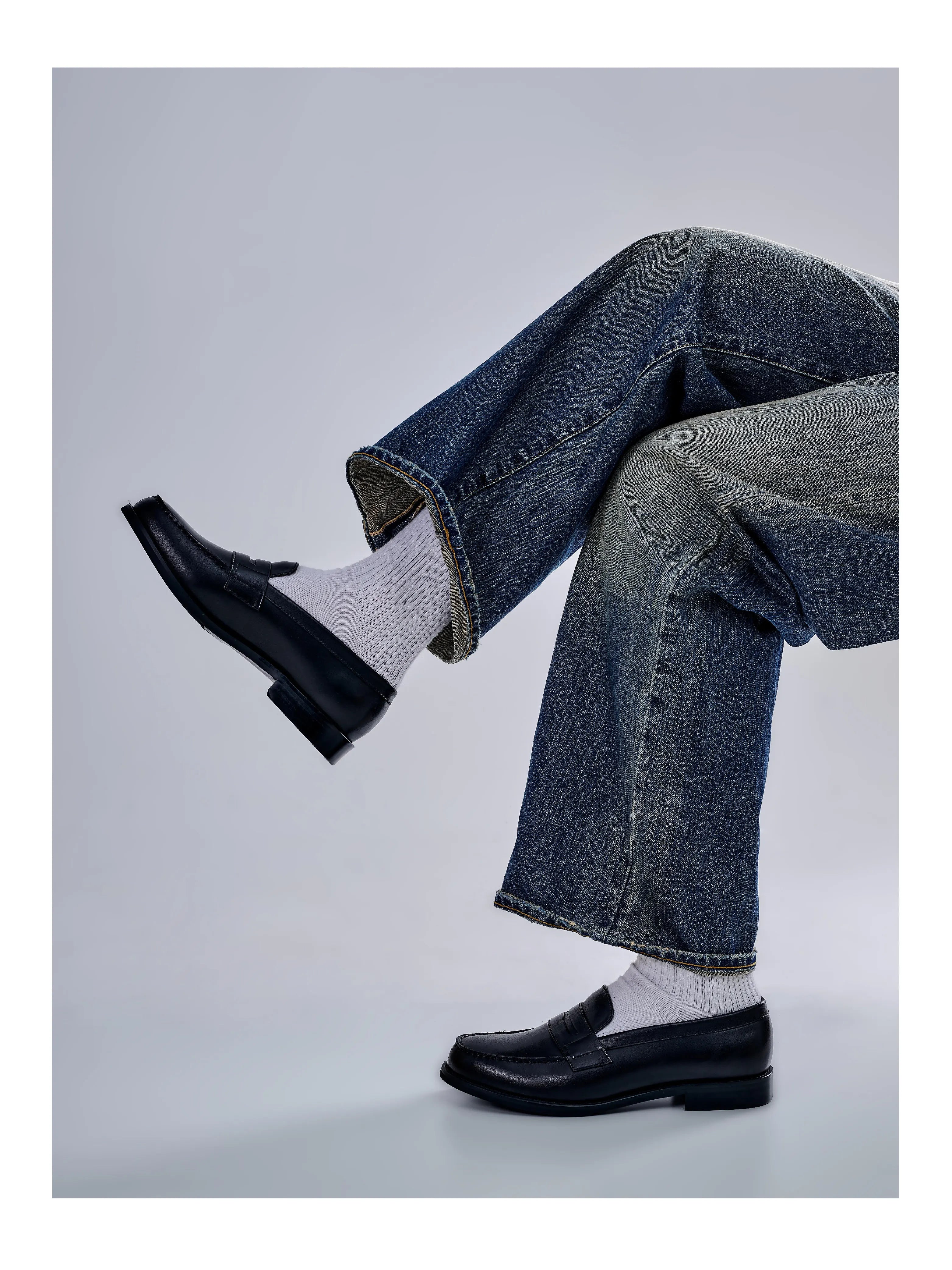 TERRAKOO One-pedal Cowhide Derby Leather Shoes Loafers