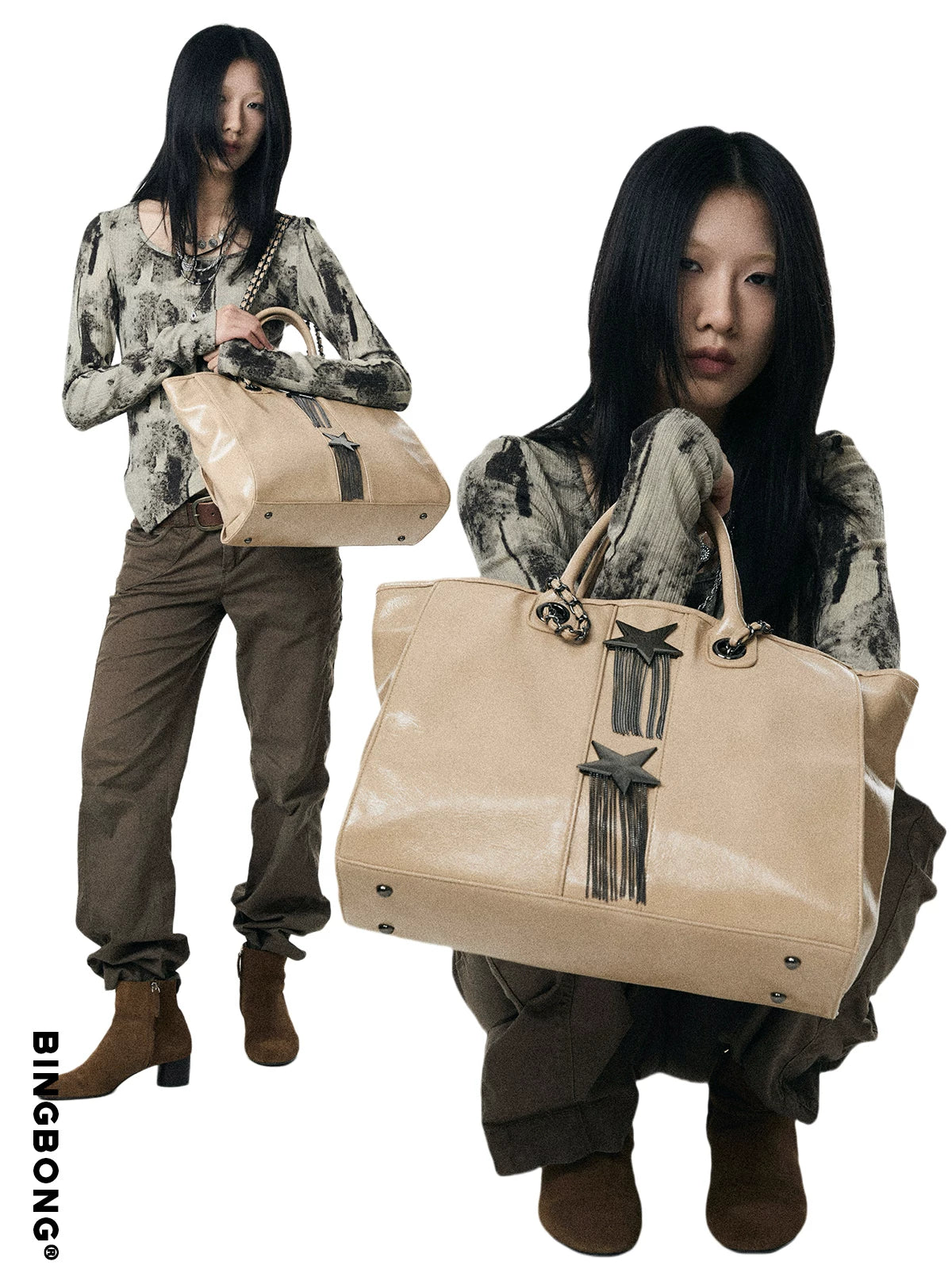 BINGBONG Large Capacity Cool Spicy Tote Bag