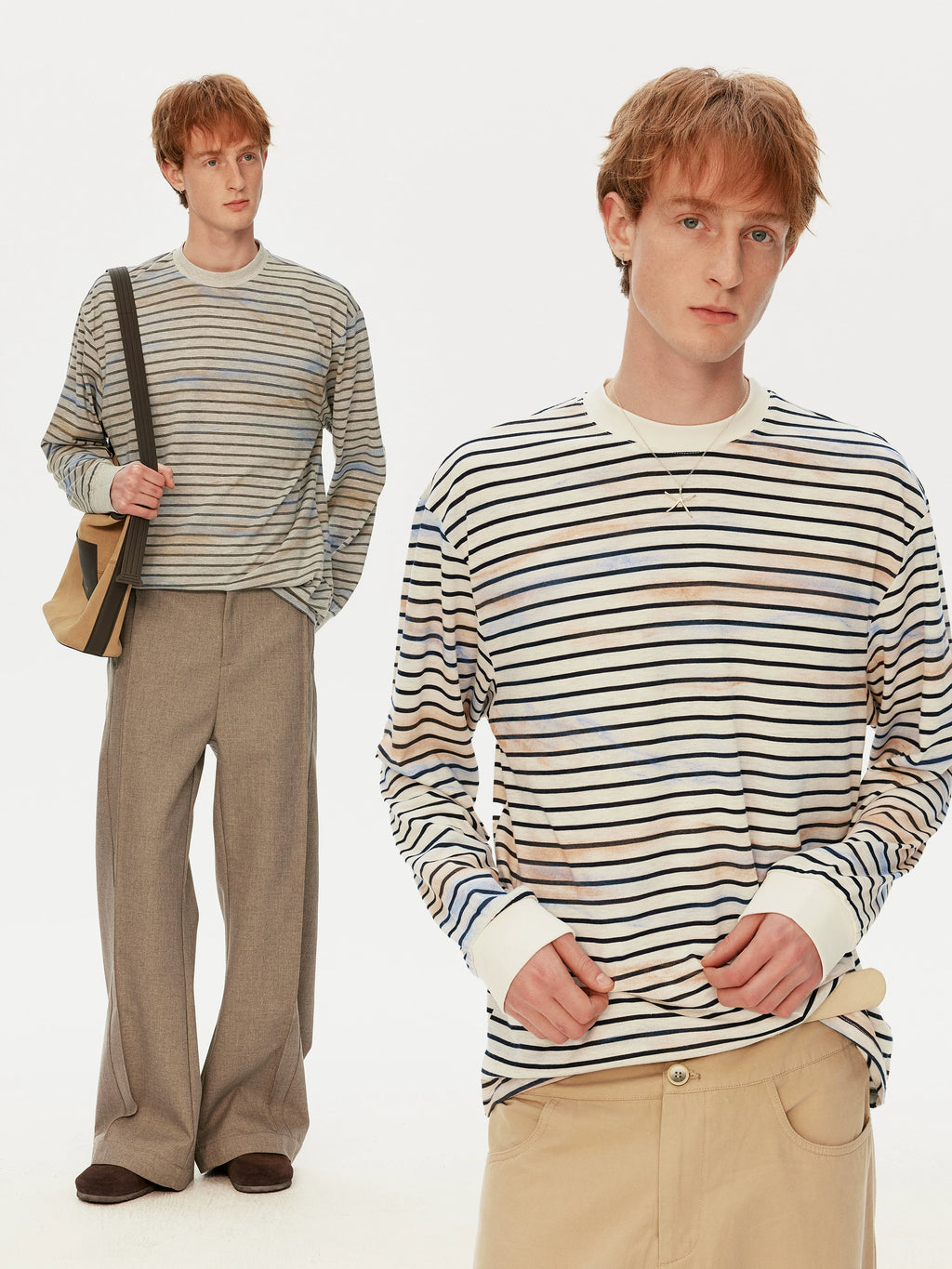MADWITCH Vintage Stripe Loose Casual Long Sleeve