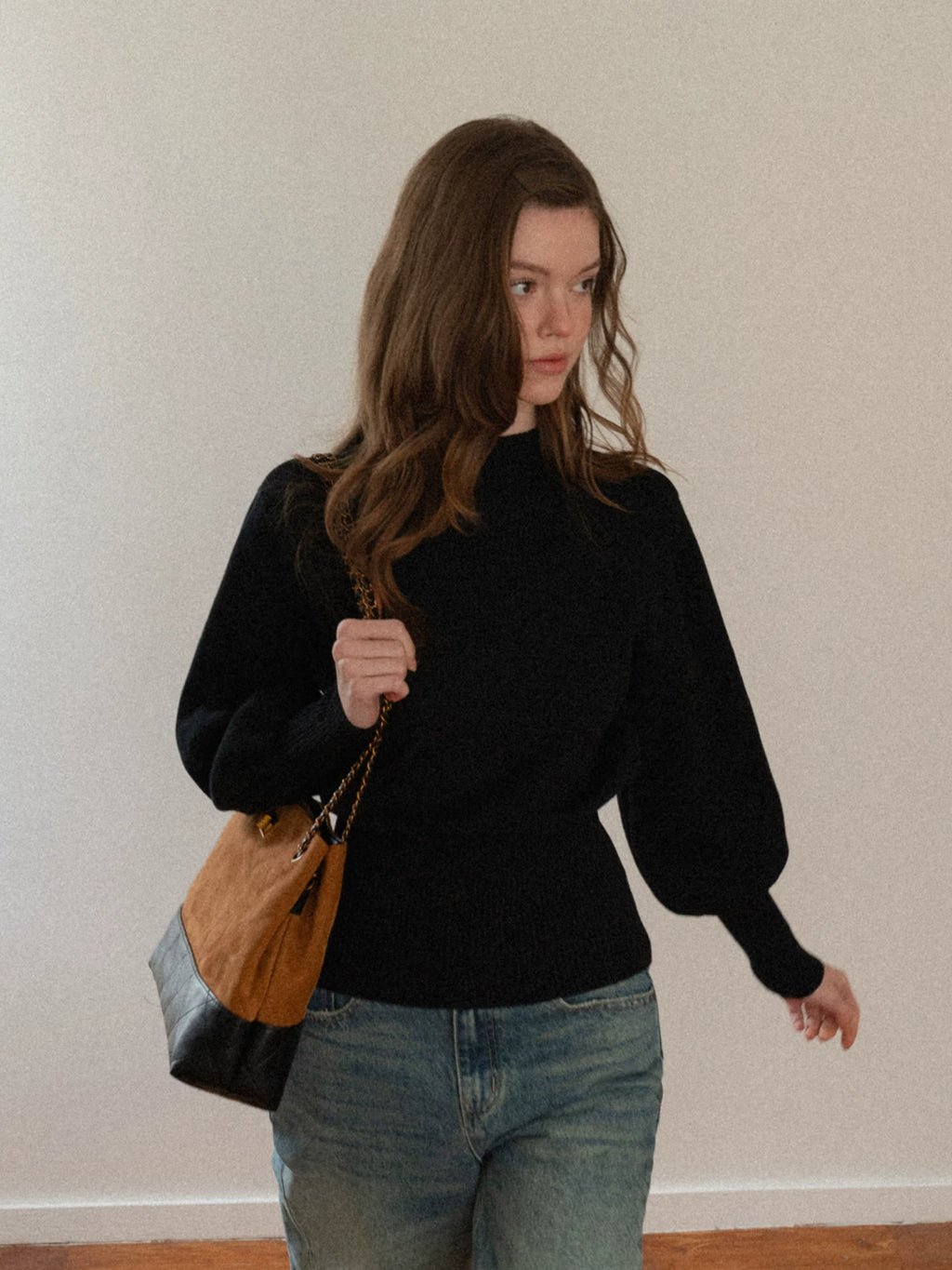 EGGKA Semi-turtleneck Slim-fit Thickened Knitted Sweater