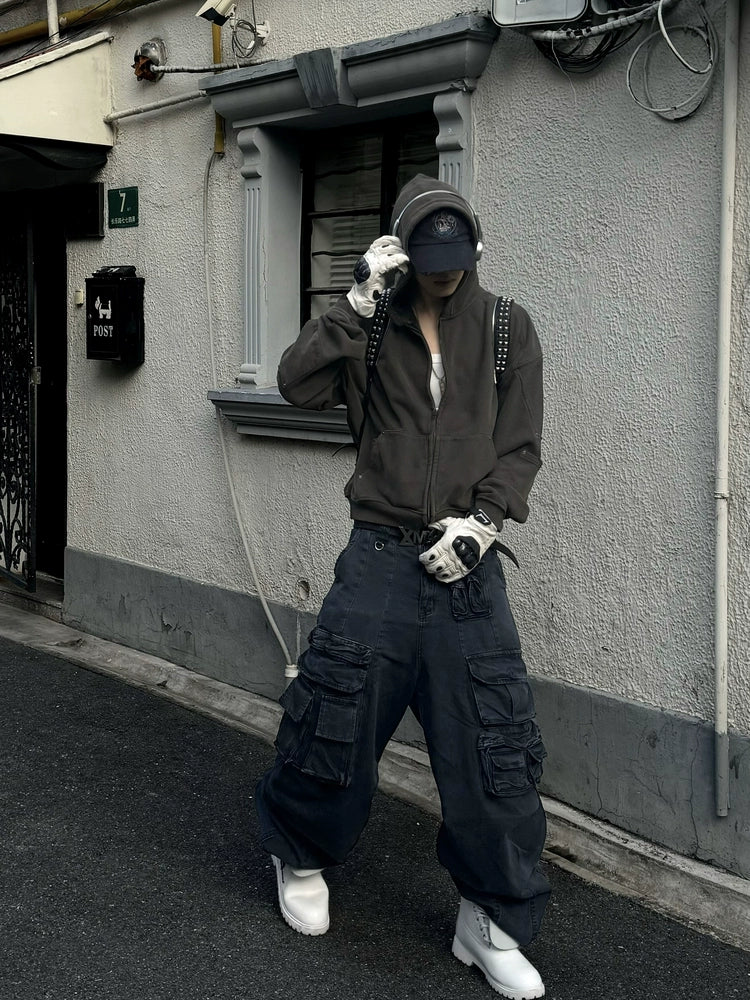 VOWPROGRESS Casual Multi-pocket Overalls