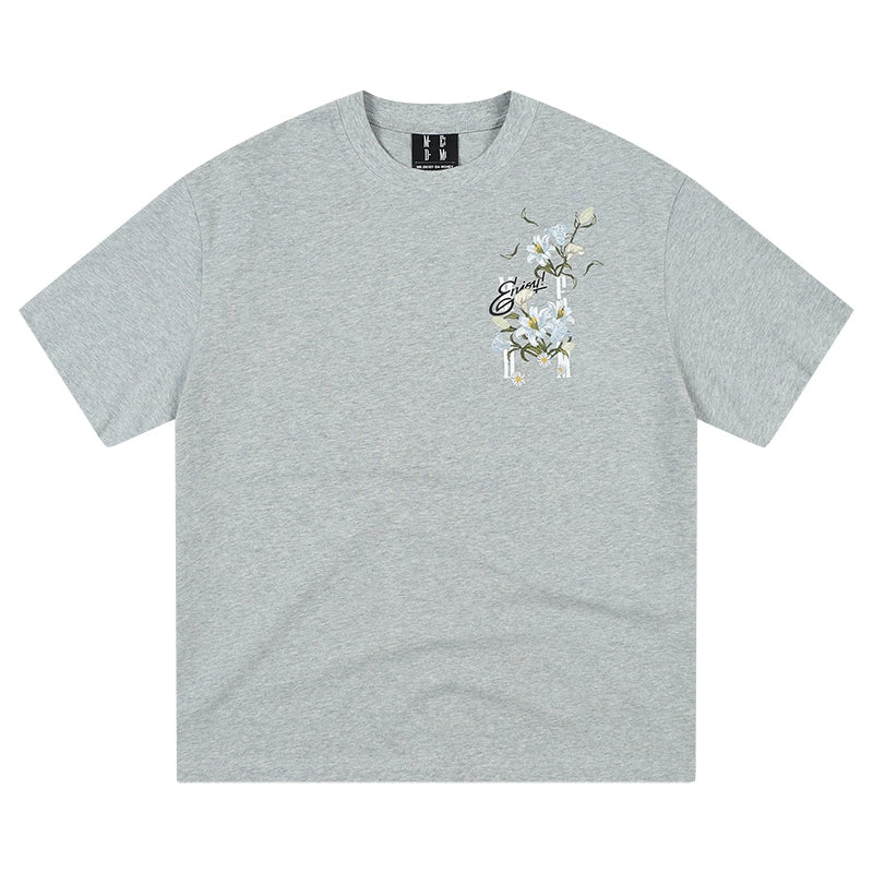 MEDM Rose Embroidery Casual Tee