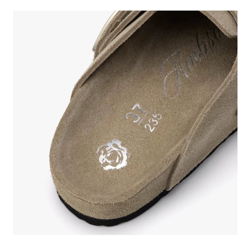 AMBSOM Leather Lazy Birkenstocks CLOGS